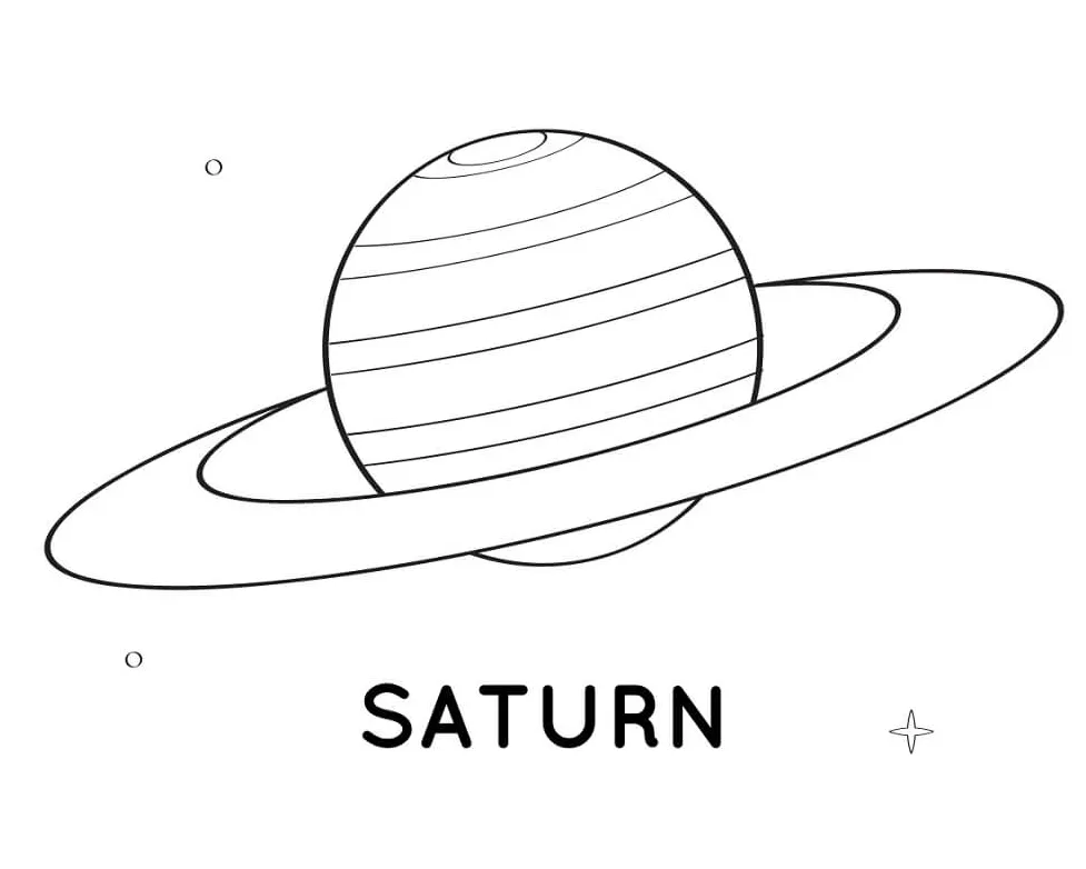 Saturn coloring page