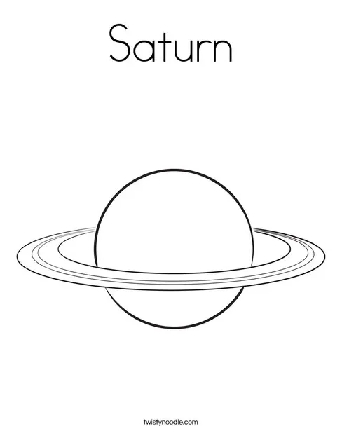 Saturn coloring page twisty noodle