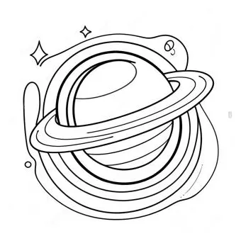 Colorful saturn with rings coloring page coloring-pages