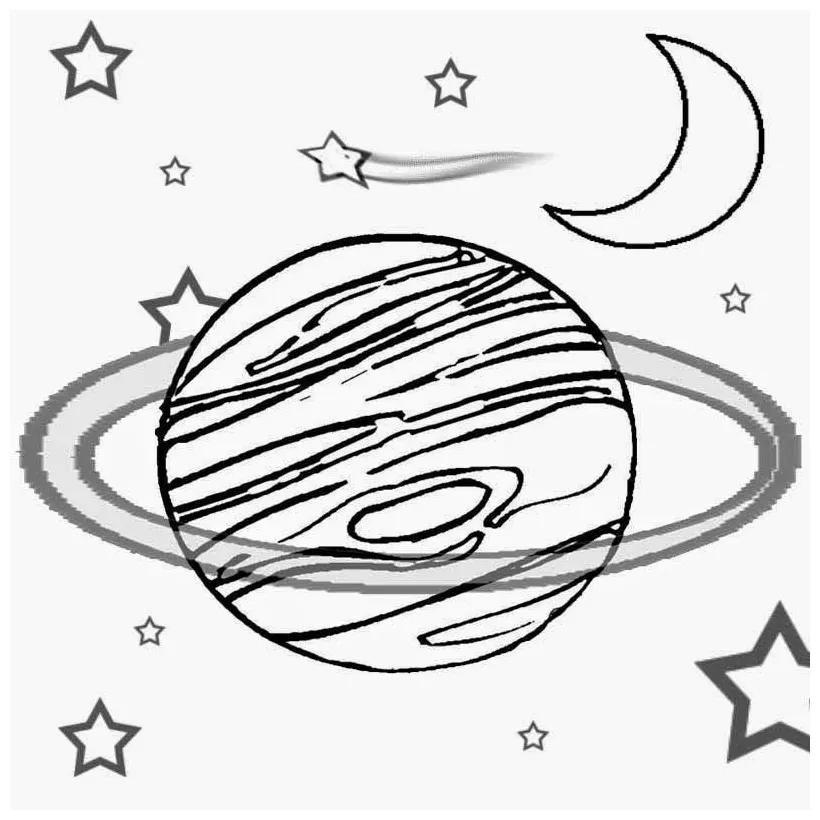 Printable saturn coloring play free coloring game online