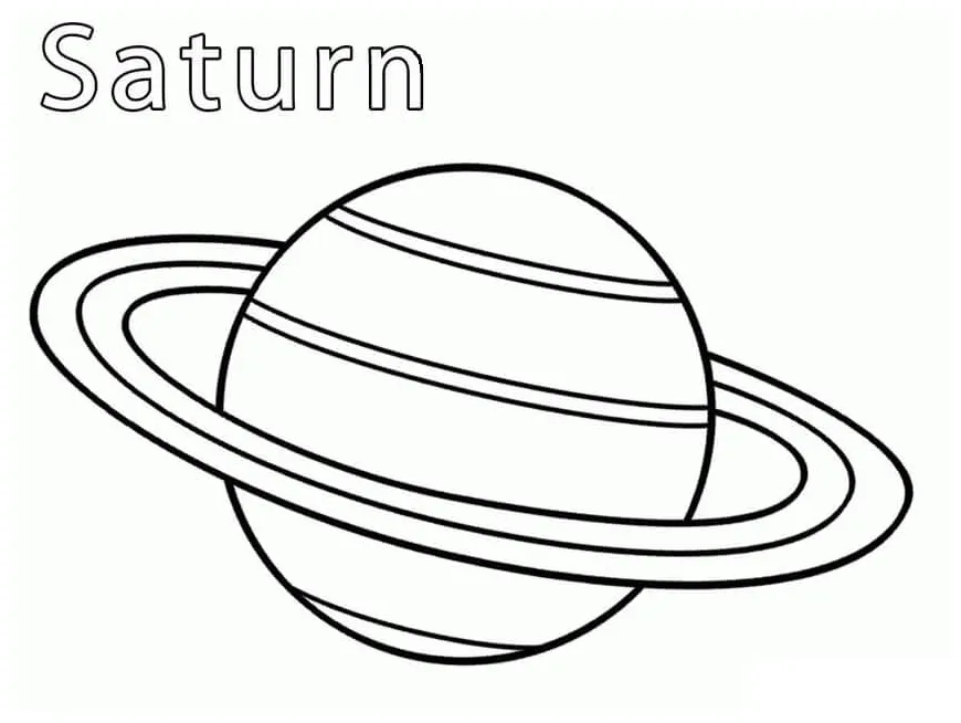 Planet saturn 2 coloring page free printable coloring pages for kids