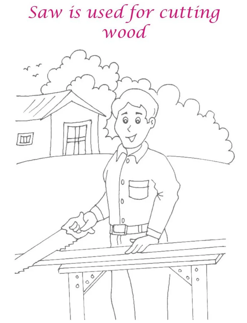 Saw Coloring Page