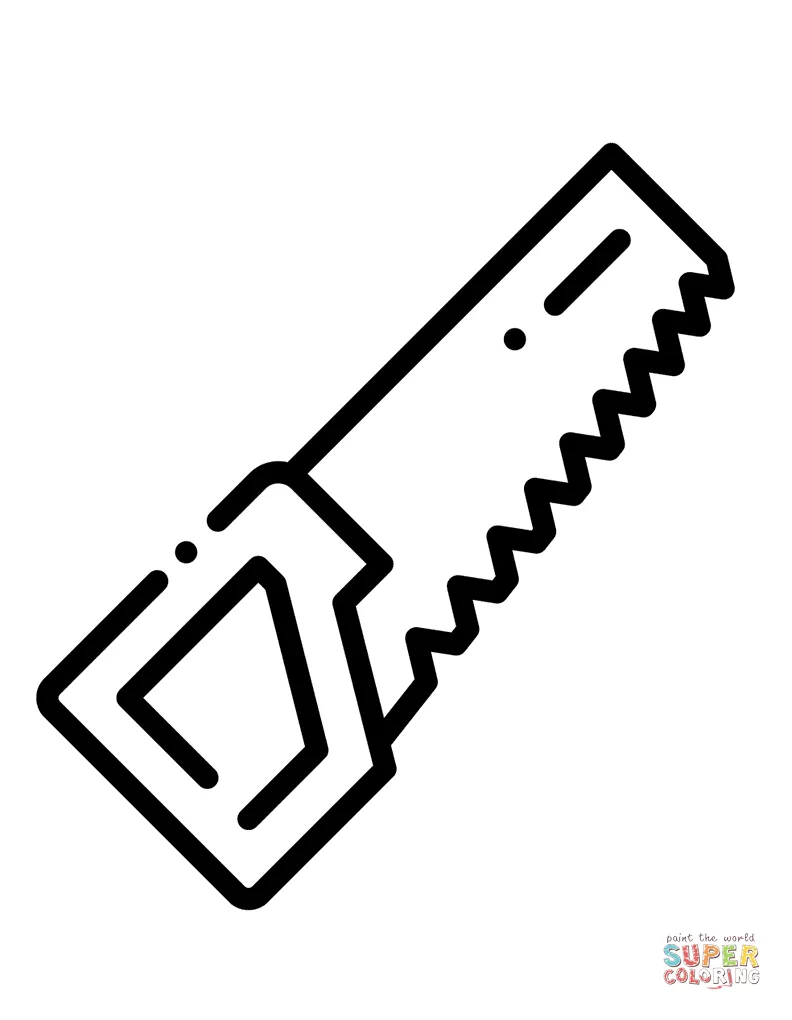 Building Saw coloring page | Free Printable Coloring Pages