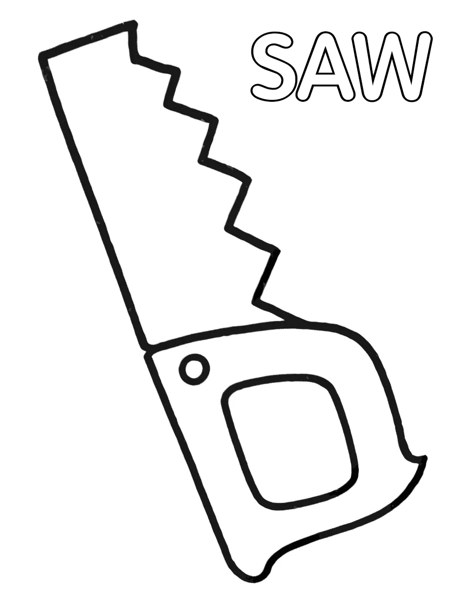 Saw Coloring Pages - Coloring Nation