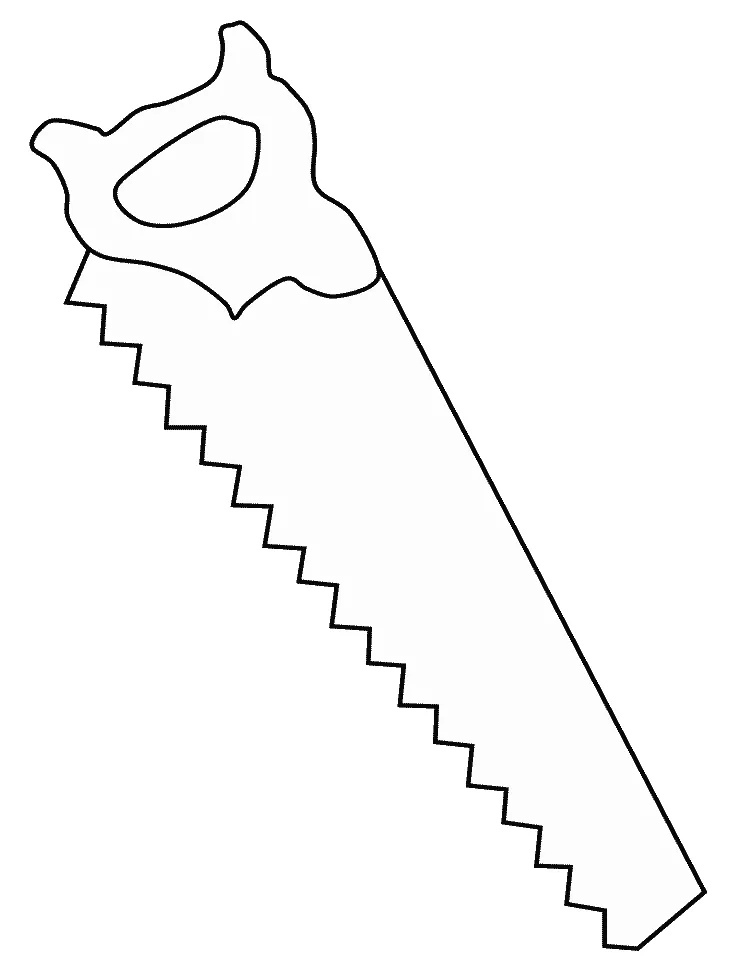 B Saw Construction Coloring Pages & coloring book.