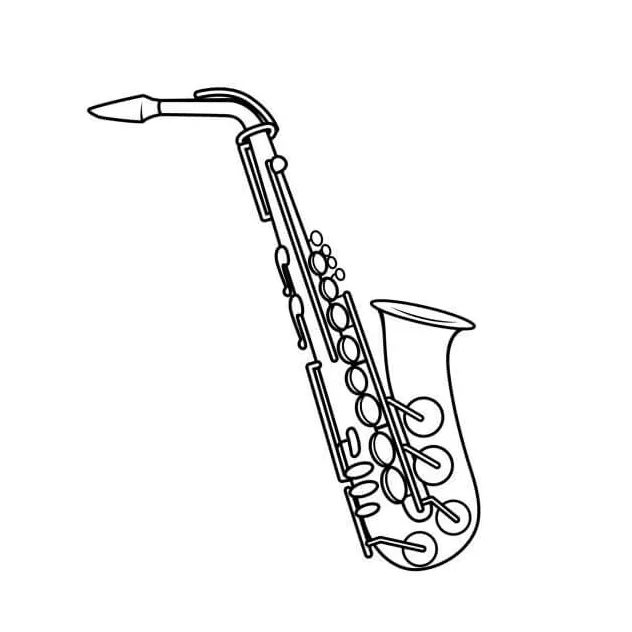 Saxophone coloring pages - ColoringLib