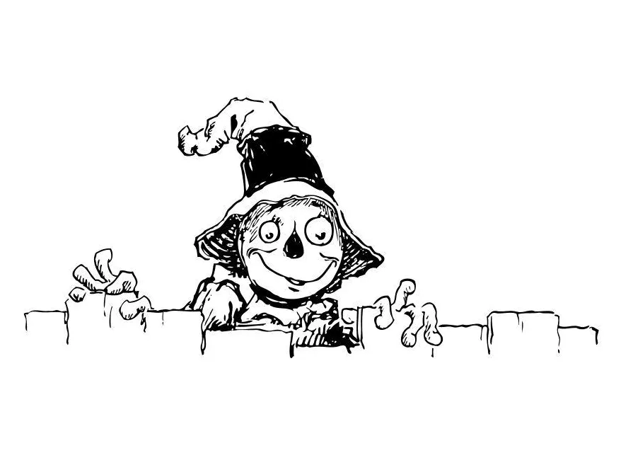 Coloring page scarecrow free printable coloring pages img 10571