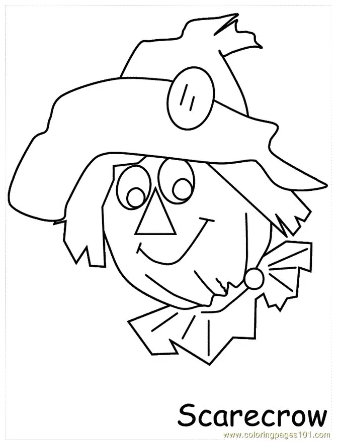 Wizard of oz scarecrow coloring page