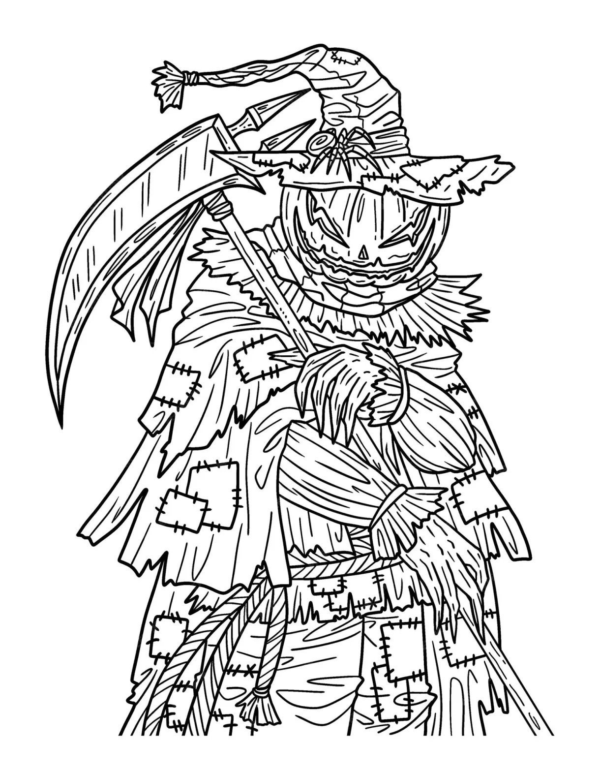 Wizard of oz scarecrow coloring page