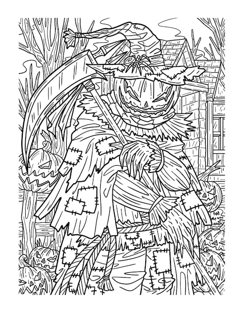 Wizard of oz scarecrow coloring page