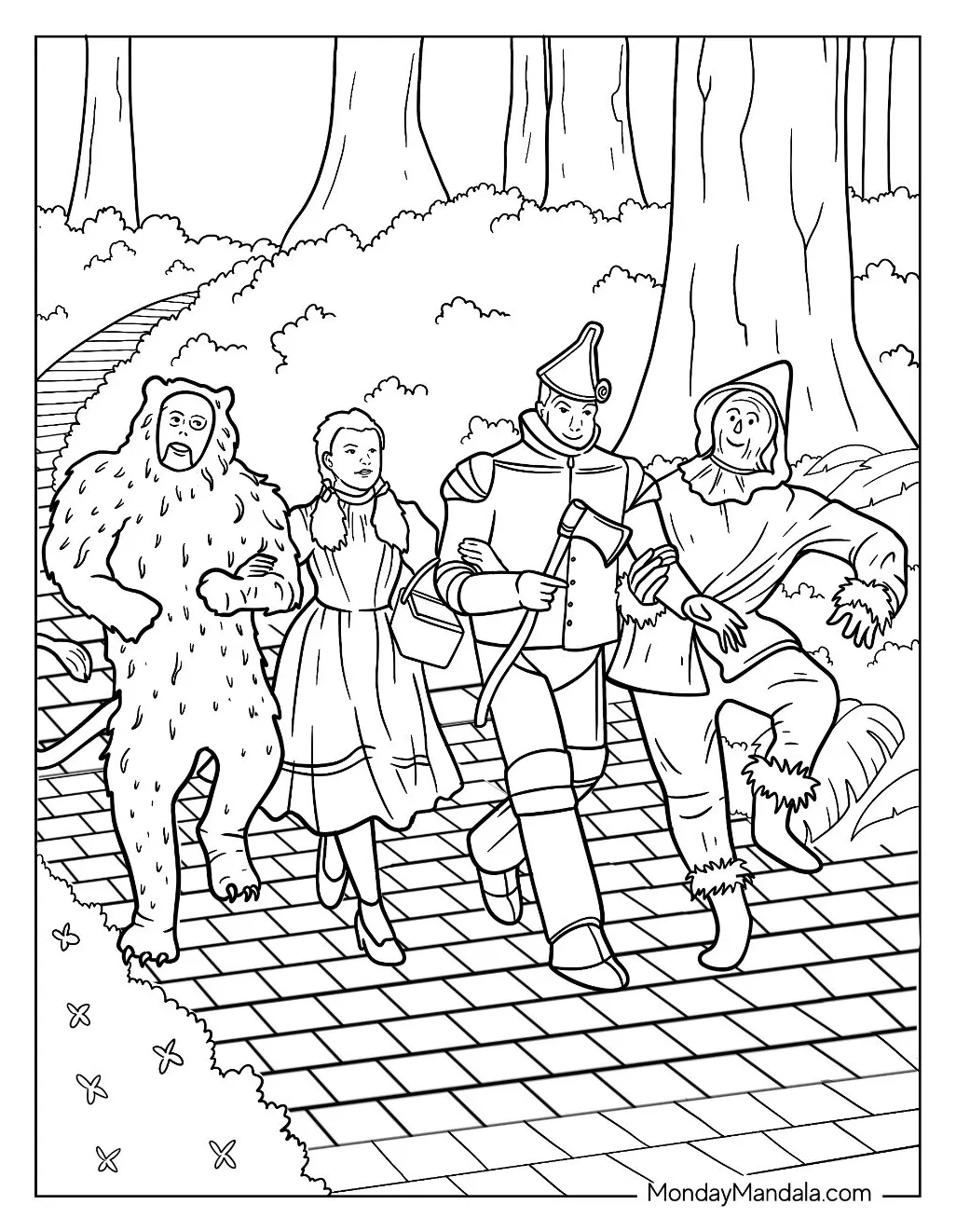 20 wizard of oz coloring pages free pdf printables