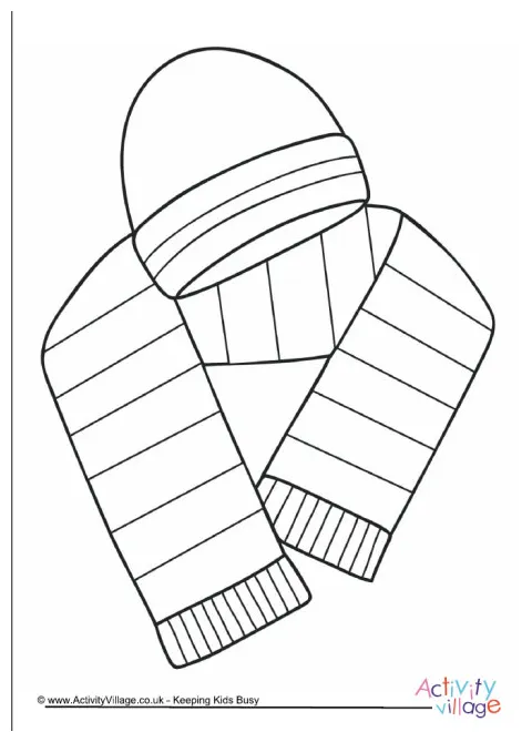 Scarf coloring page at getcolorings free printable colorings