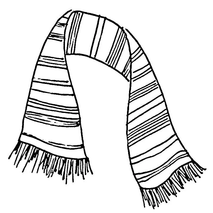 Scarf coloring page at getdrawings