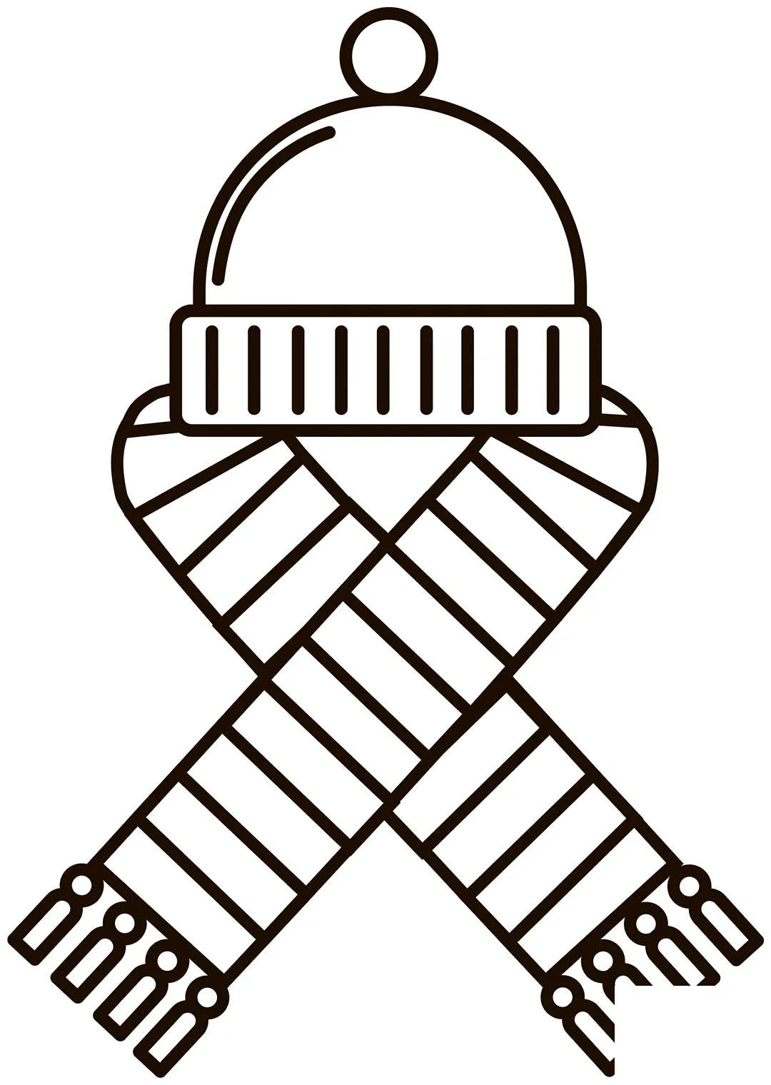 Hat and scarf coloring page colouringpages