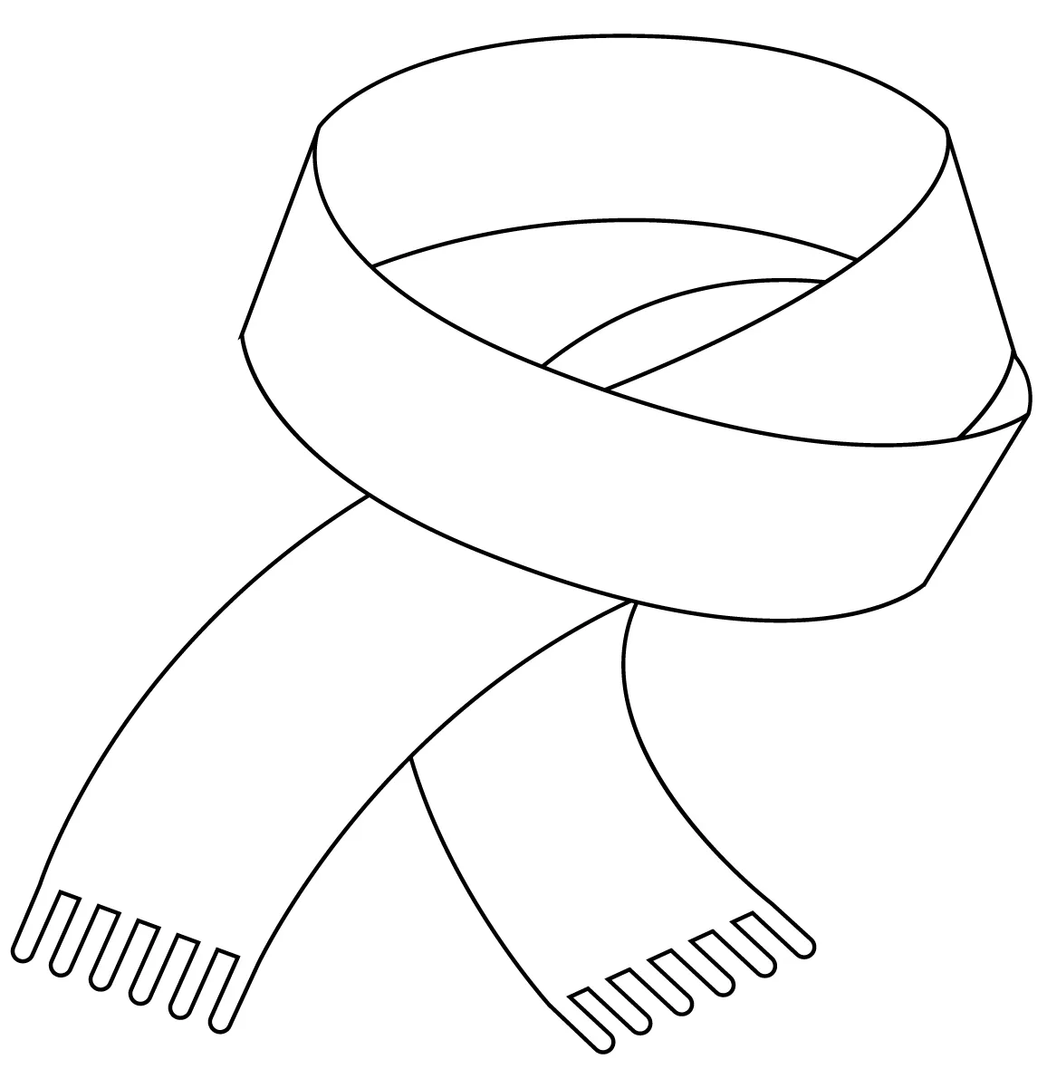 Scarf coloring page colouringpages