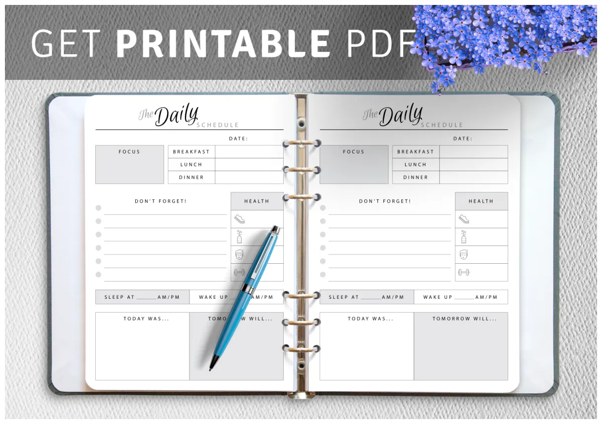 Schedule templates - Download PDF