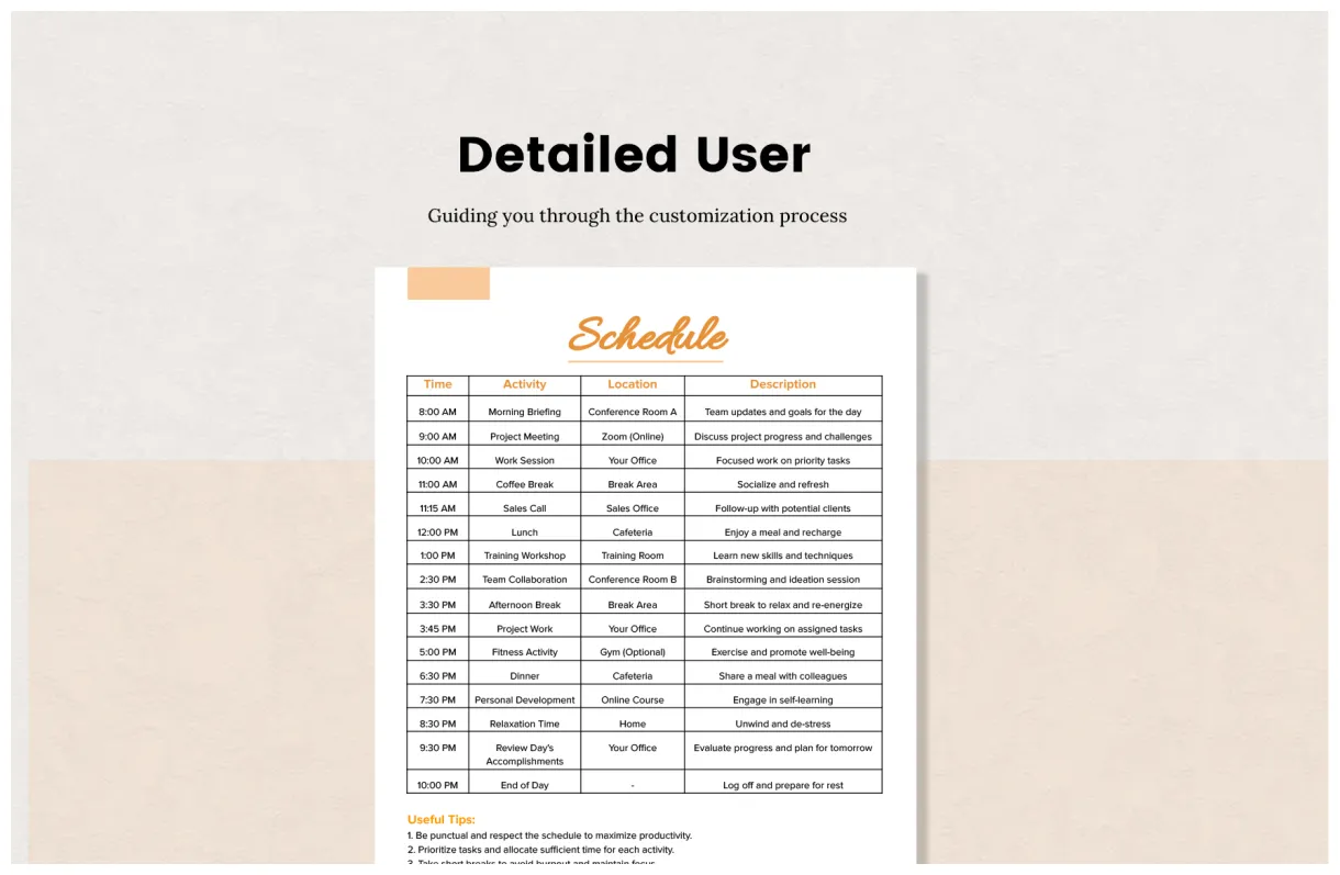 Schedule Template in Word, PDF - Download | Template.net
