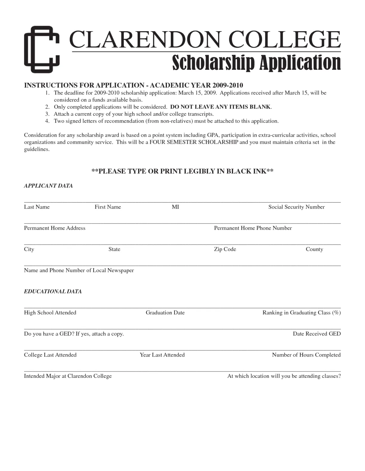 Letter of application for a scholarship ~ sample & templates