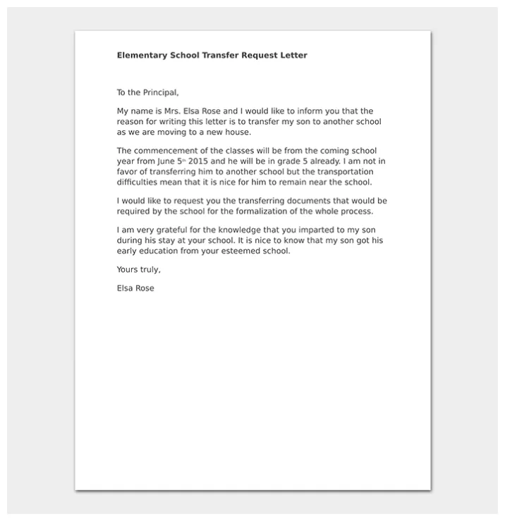 23+ school transfer letter free sample and format printable coloring page