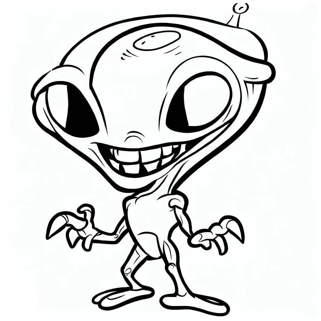 Alien free printable coloring page download, print or color online