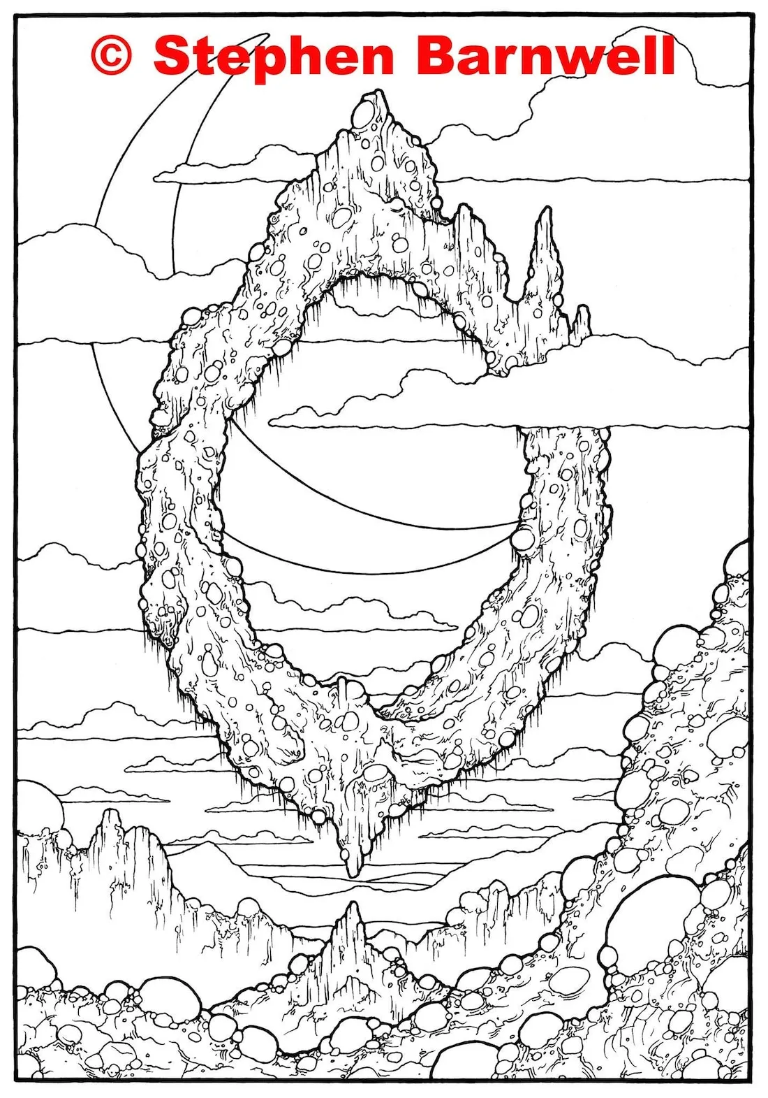 Sci fi coloring page the gateway adult coloring pages, colouring