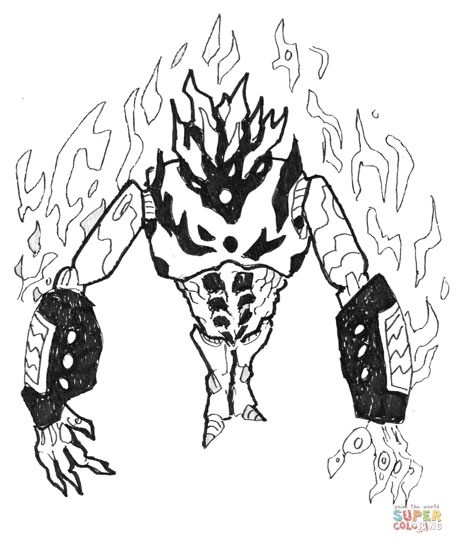 Sci-Fi Robot - Assaulter coloring page | Free Printable Coloring Pages