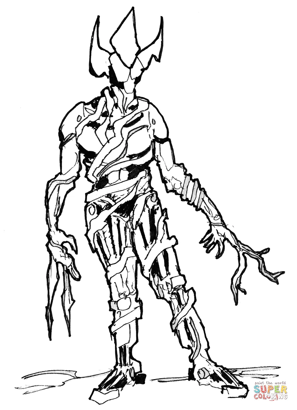 Sci-Fi Robot - Rootbot coloring page | Free Printable Coloring Pages