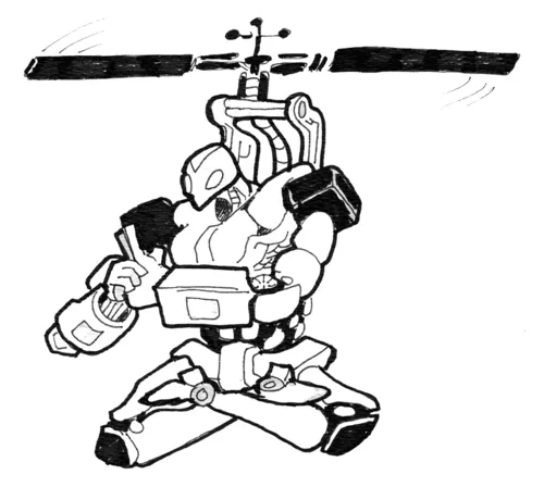 Sci-Fi Robot - Flying Yogi coloring page | Free Printable Coloring Pages