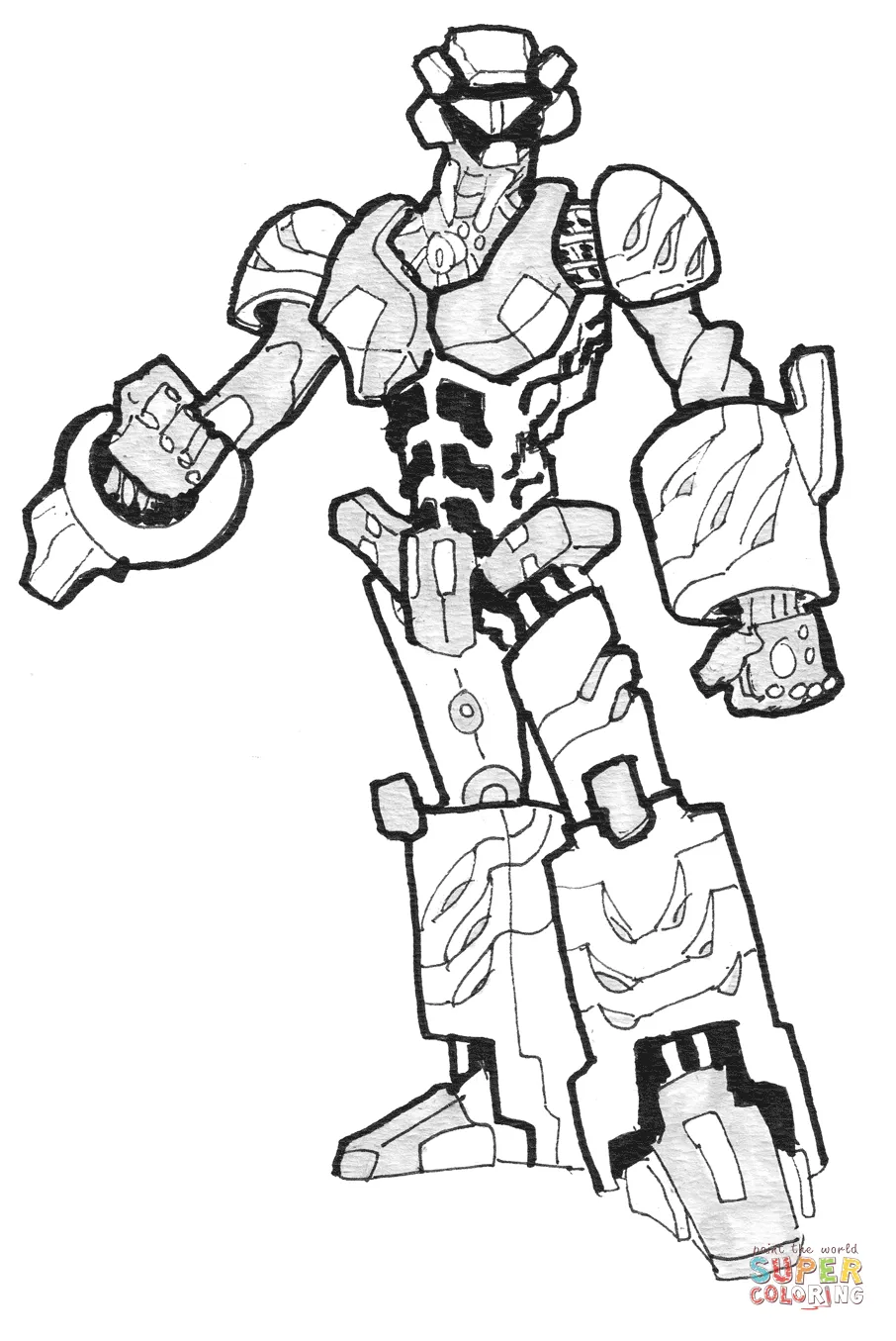 Sci-fi robot metal jock coloring page free printable coloring pages printable coloring page