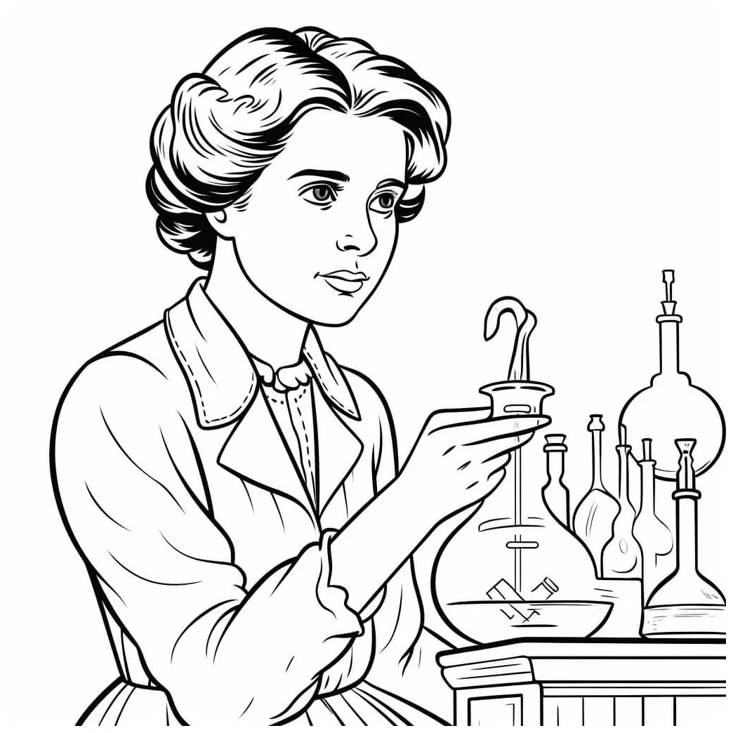 Scientist coloring sheets free + printable
