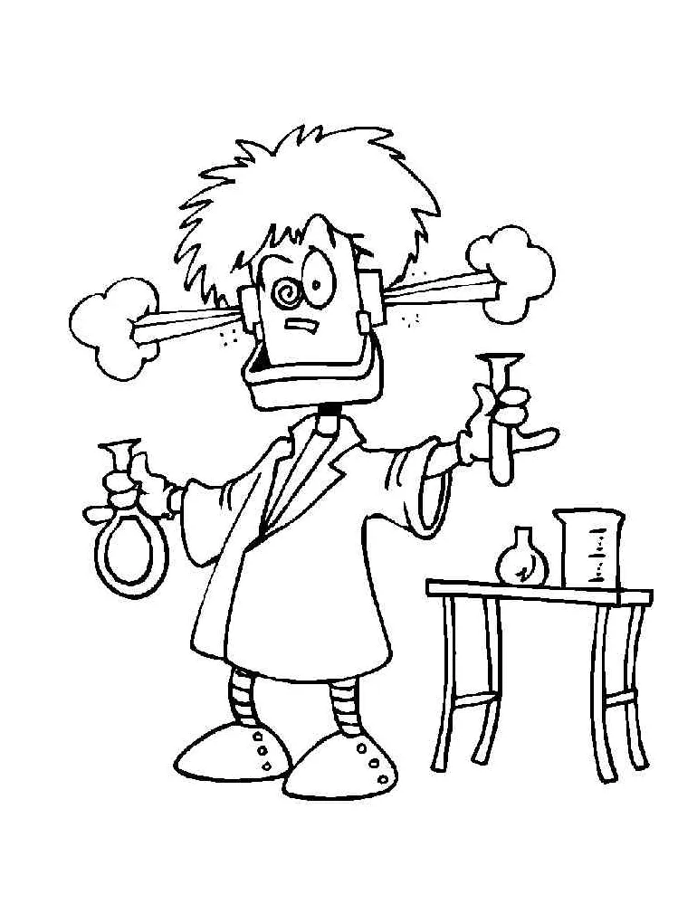 Scientist coloring pages