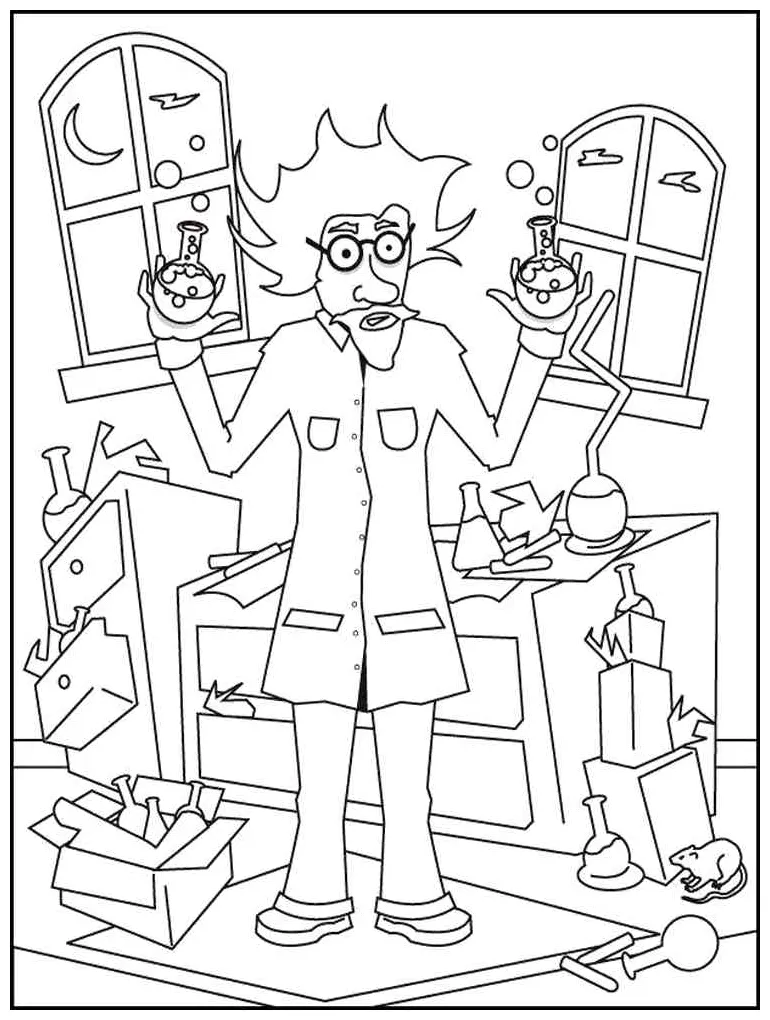 Scientist coloring pages printable coloring page