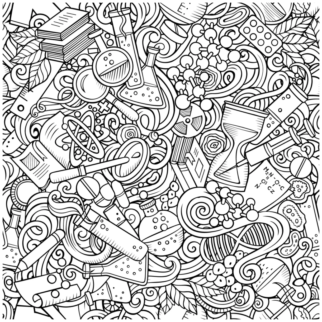 Scientist coloring page s, pictures and