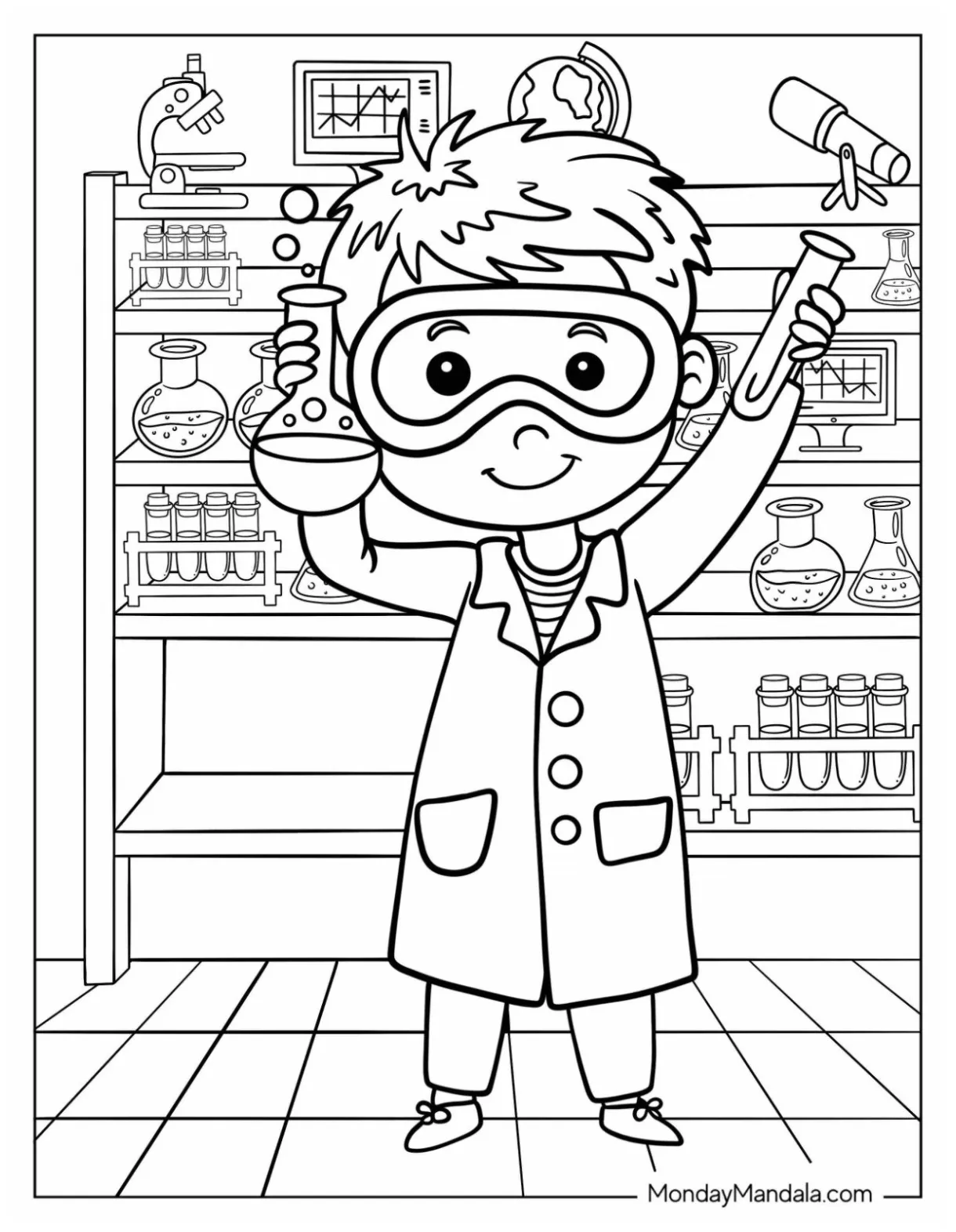 Mad scientist laboratory coloring page mad scientist lab amazon