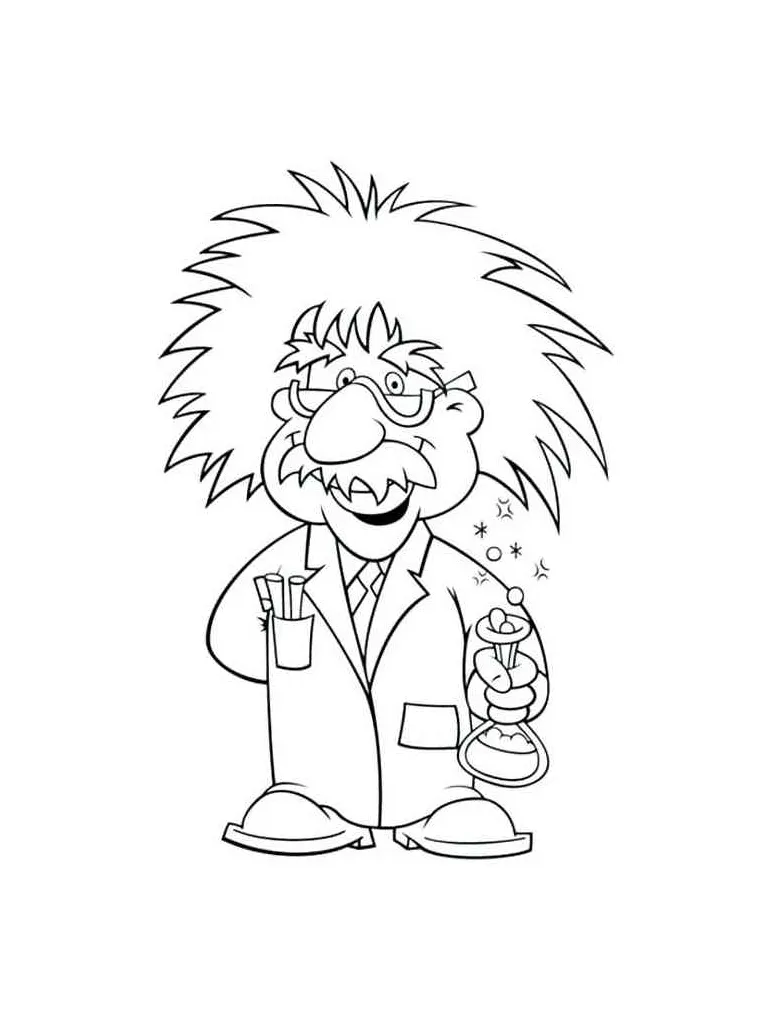 Scientist coloring pages