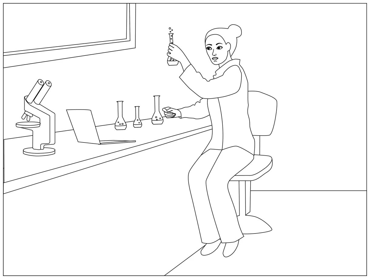 Scientist coloring page colouringpages printable coloring page