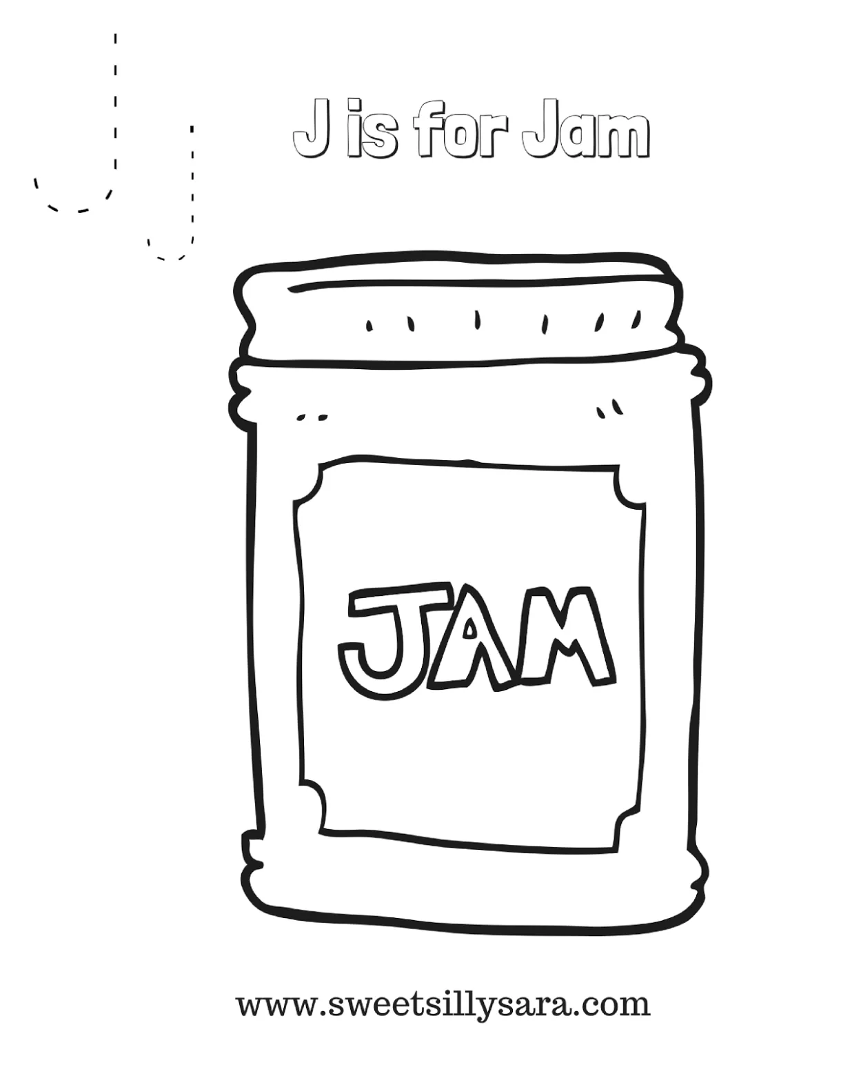 Jam coloring sheets coloring pages