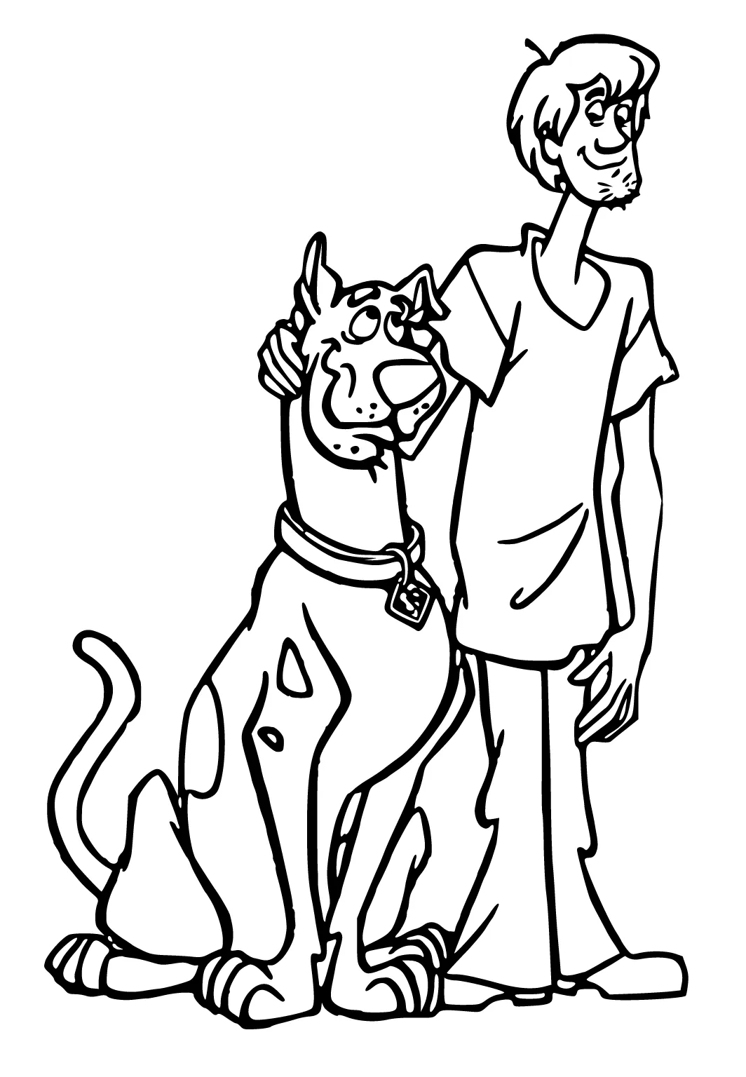 Free printable scooby doo friends coloring page for adults and kids