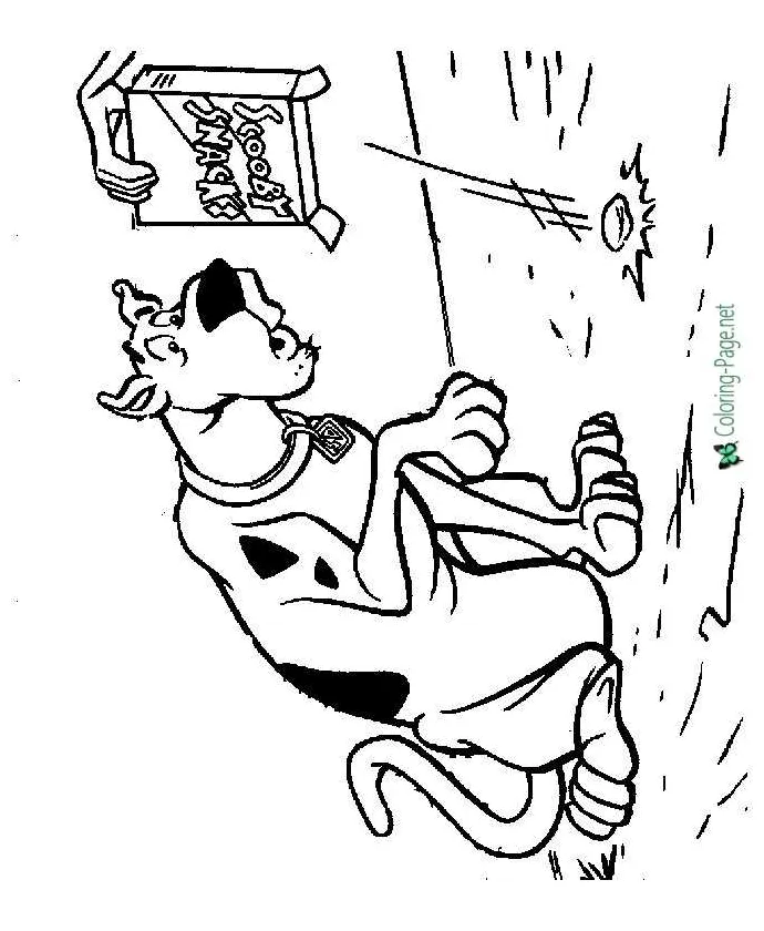 Scooby doo coloring page scooby snack!
