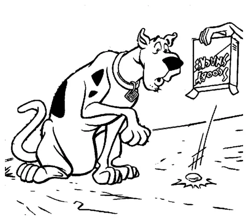 Scooby's snack coloring page free printable coloring pages