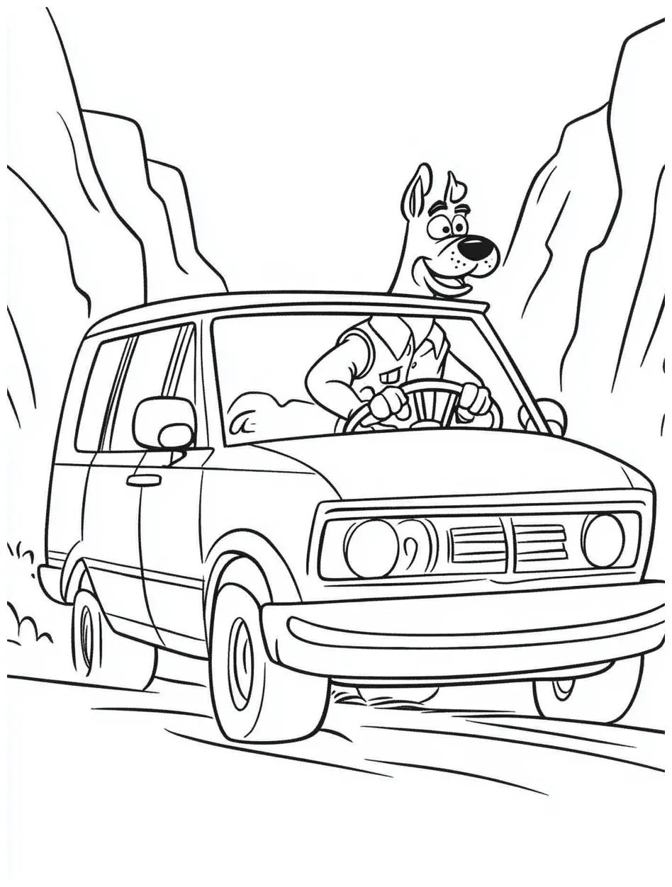 Scooby doo eating coloring page