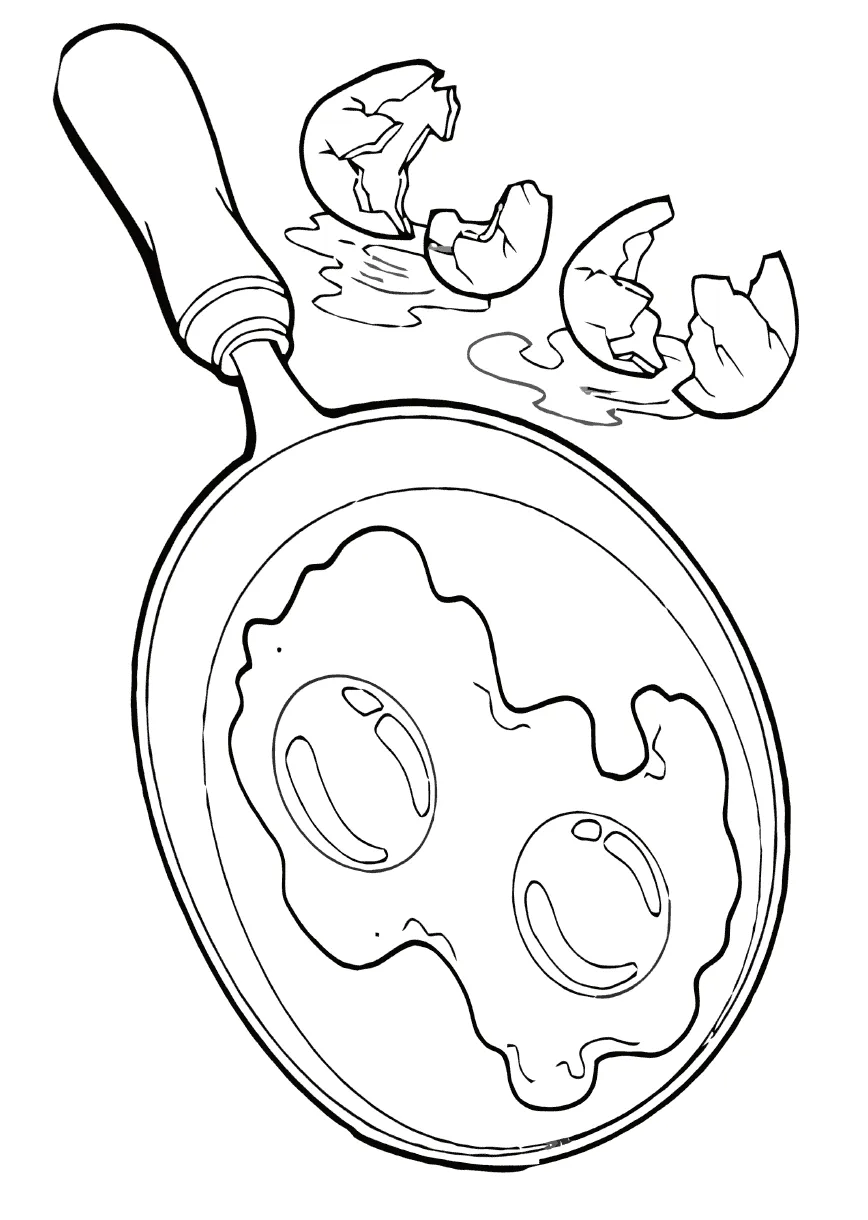 Scrambled Eggs Coloring Pages - Coloring Nation