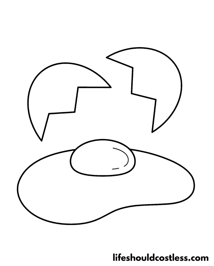 Cracked egg coloring page free printable coloring pages