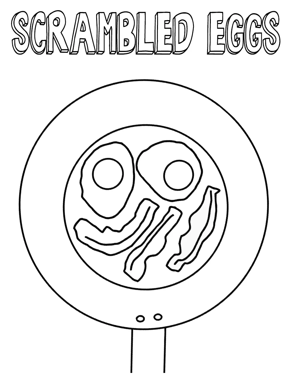 Scrambled eggs coloring pages coloring nation