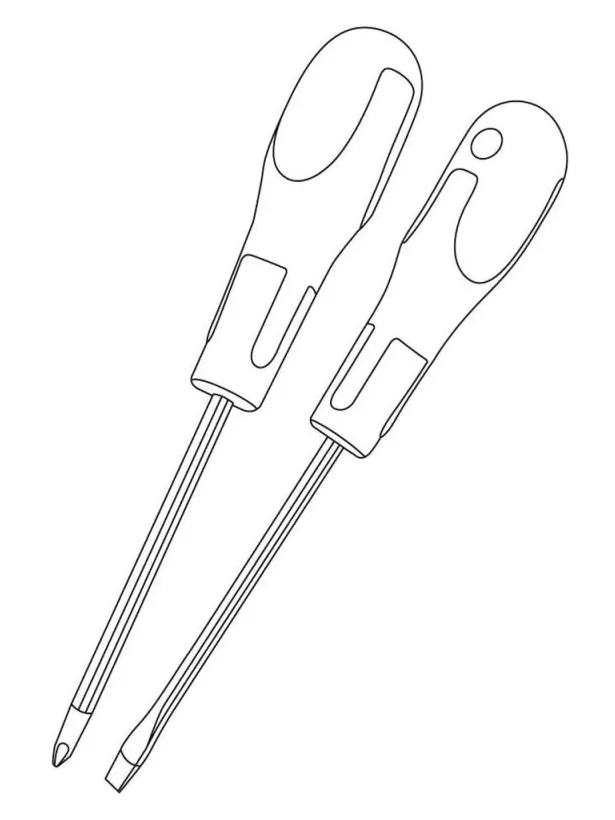 Screwdriver clip art coloring coloring pages
