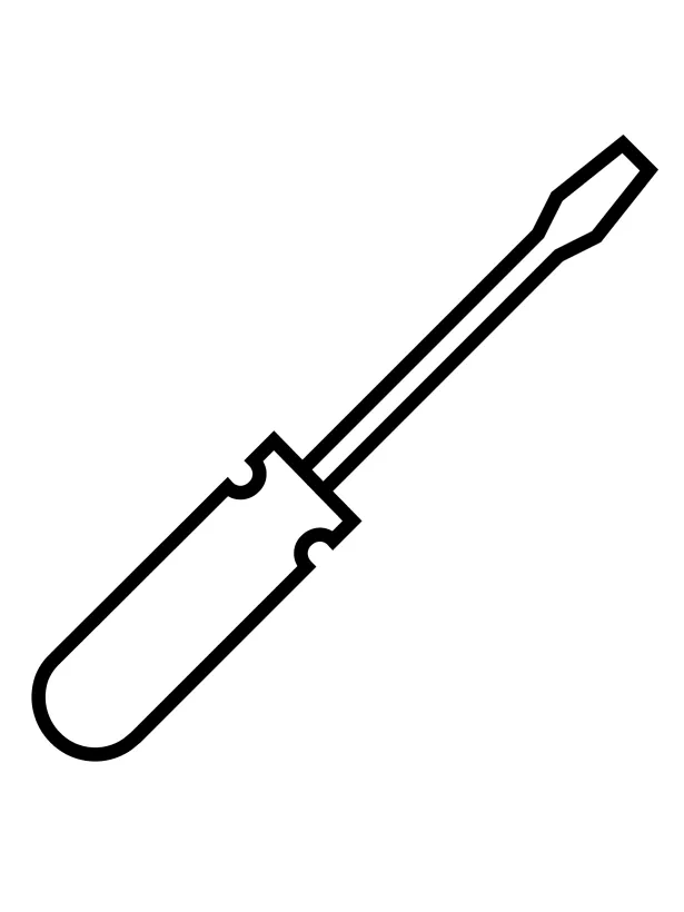 Kids-n-fun coloring page tools simple screwdriver