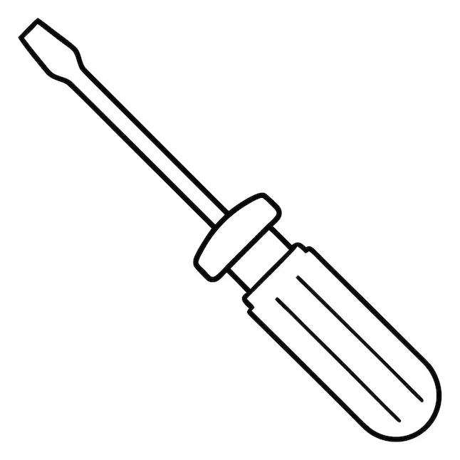 Screwdriver outline coloring book page line art drawing premium ai printable coloring page