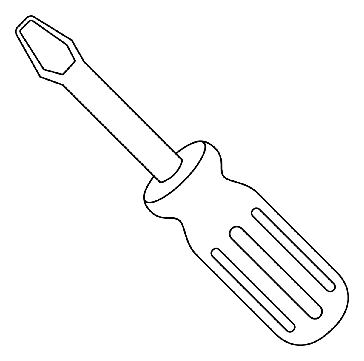 Screwdriver emoji coloring page colouringpages