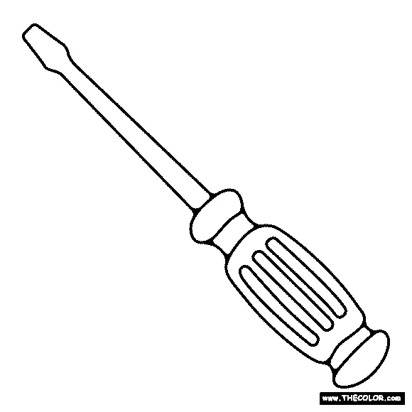 Screwdriver coloring page