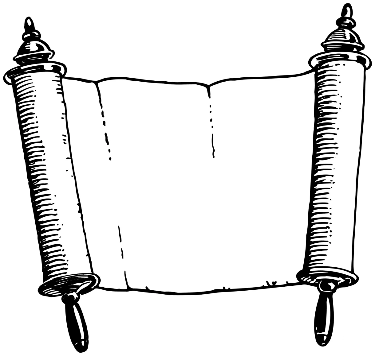 Vintage scroll blank coloring page colouringpages